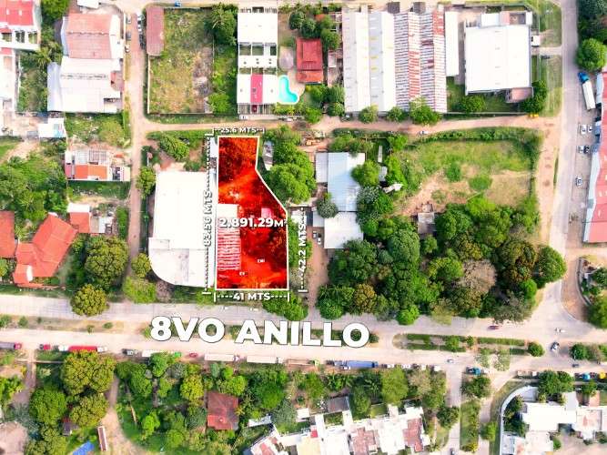 Terreno en venta sobre 8vo anillo a 1 cuadra de la av. banzer1319109423