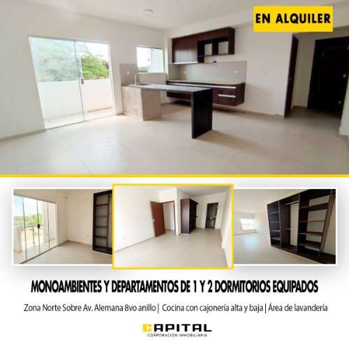 Monoambientes en alquiler en la zona norte489357647