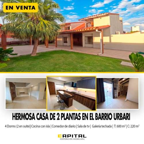 Hermosa casa en venta en barrio urbarí977157977