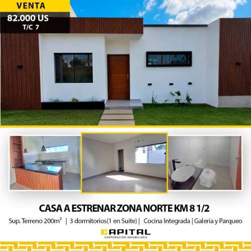 ¡casa a estrenar en venta – ¡zona norte, km 8½!739142630