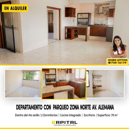 Departamento de 2 dormitorios en alquiler, incluye los servicios1384588759