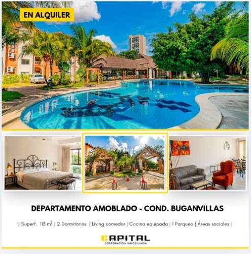 Departamento amoblado en alquiler en hotel buganvillas140863657
