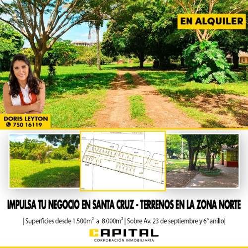 Terrenos en alquiler zona avenida banzer2059703417