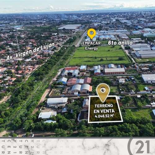 Terreno en el parque industrial de 4046 m2 al tc 71492294537