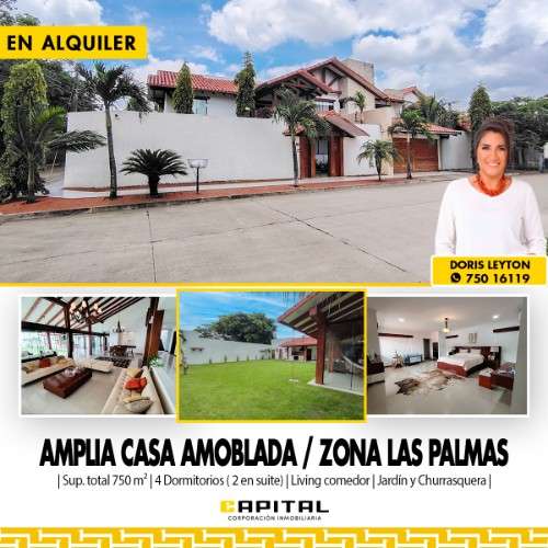 Inmediaciones del barrio las palmas – alquilo amplia casa amoblada503134723