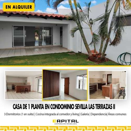 Bonita casa en alquiler condominio sevilla las terrazas ii1791235280