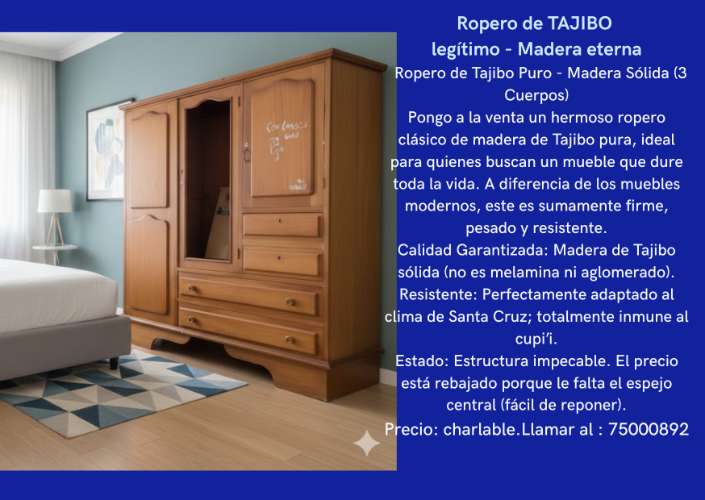 Venta de ropero de tajibo2144055618