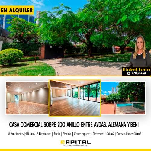 Casa comercial en alquiler zona norte sobre 2do anillo 1812912565