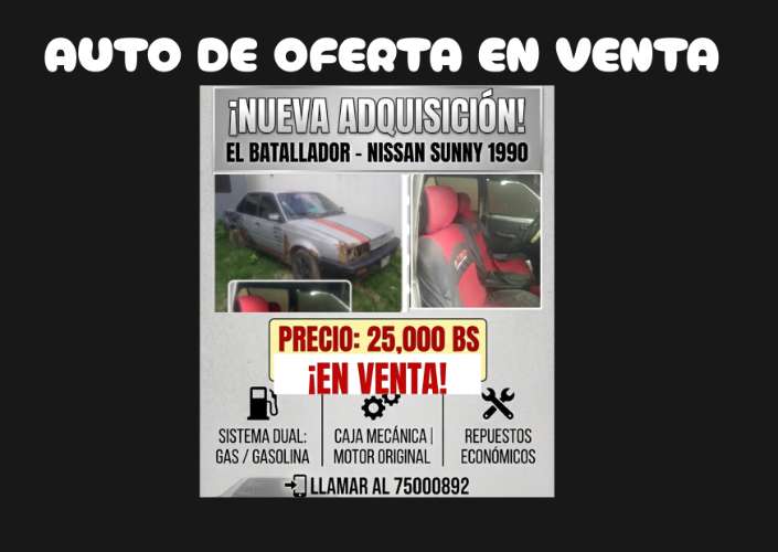 Venta de auto nissan sunny88021256