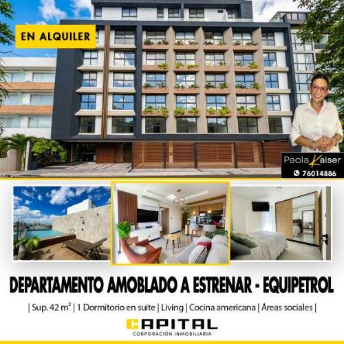 Departamento amoblado en alquiler zona equipetrol120887650