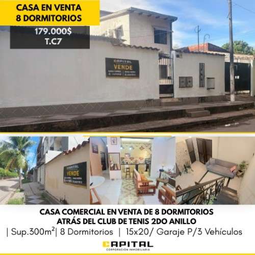  casa comercial en venta c/8 dormitorios - zona oeste 286340280