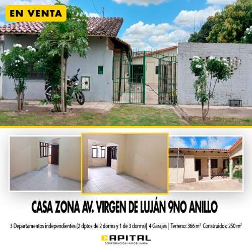 Casa con 3 departamentos en venta en avenida virgen de lujan1225686997