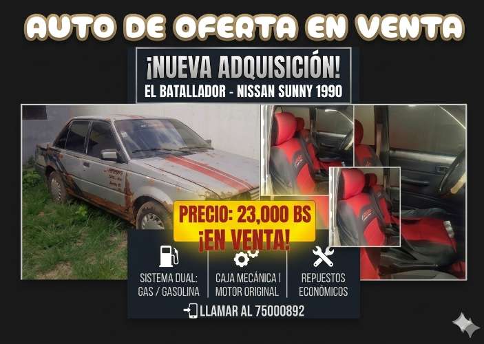 Venta de auto nissan sunny 1530301296