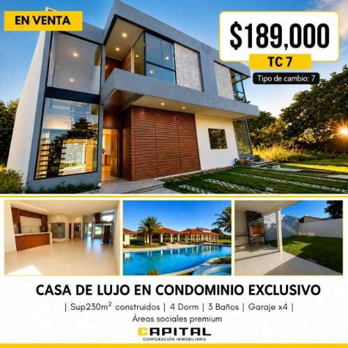 Casa en venta a estrenar en condominio casa de campo76880277
