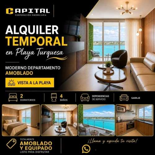 Departamento amoblado en playa turquesa alquiler por temporadas164055352