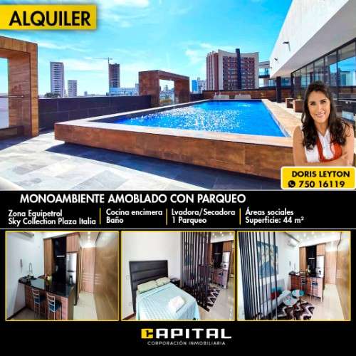 Sky collection plaza italia monoambiente amoblado con parqueo 1483111831
