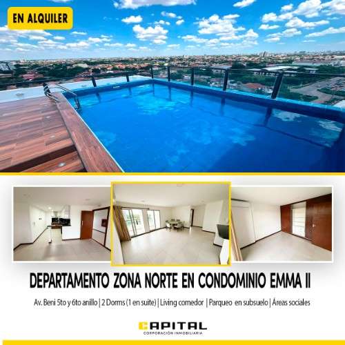 Departamento de 2 dormitorios zona sexto anillo y beni1738343868