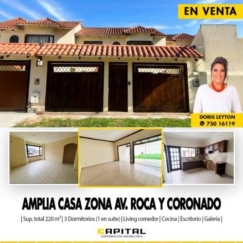 Casa en venta – zona av. roca y coronado770709717