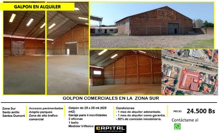 Galpon en alquiler en zona sur943617625