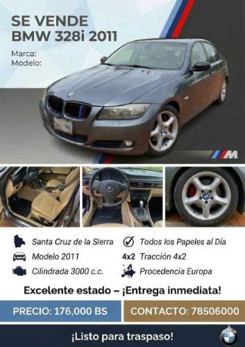 Bmw 328i 2011 automático - potencia y confort813266351