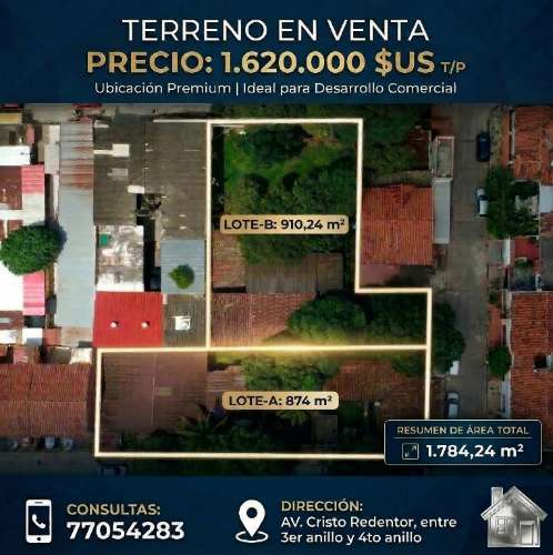 Terreno en venta  zona norte cristo redentor 1676511906