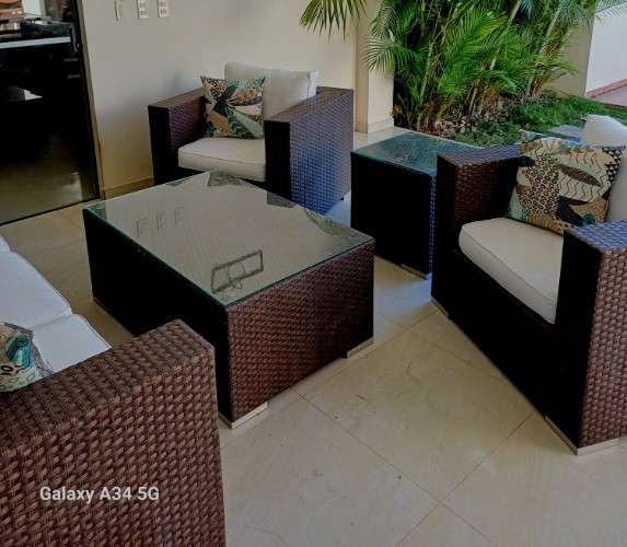 Juego de living de rattan612731074