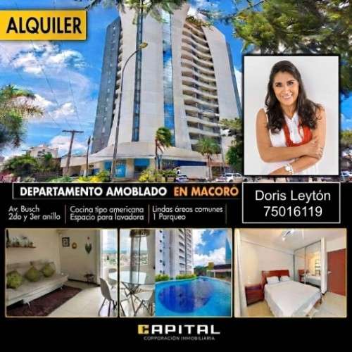 Departamento amoblado en alquiler en macororo 8269367841