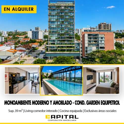 Monoambiente amoblado en alquiler en equipetrol1881832290