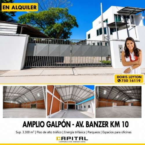 Galpón industrial en alquiler – av. banzer km 10 1996329242