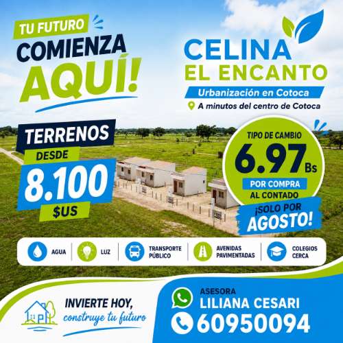 Terrenos en cotoca2075929992