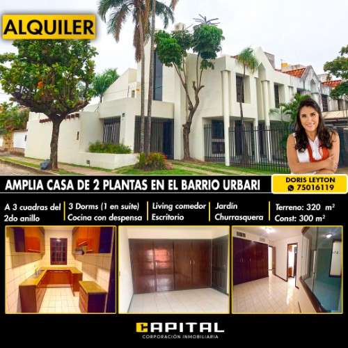 Barrio urbari – amplia casa en alquiler383243530