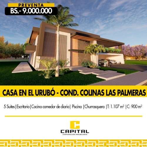 Casa en venta en condominio colinas del urubo las palmeras572181544