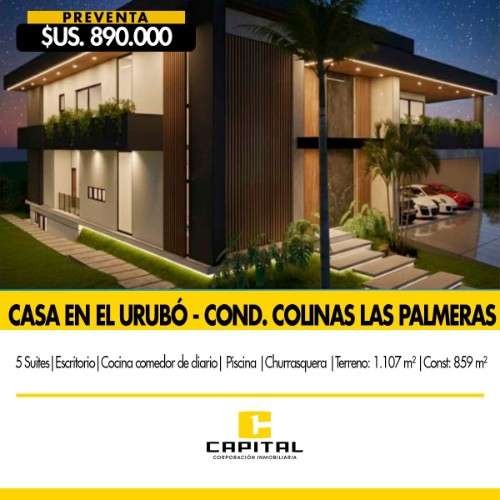 Casa en pre venta en condominio las palmeras del urubo802926778