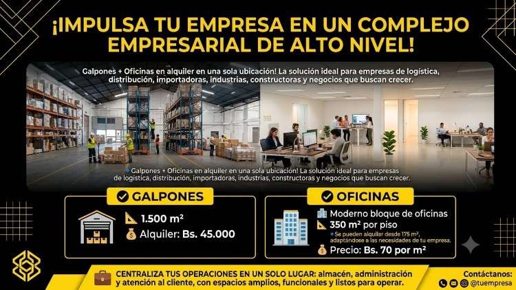 Galpon con oficinas en alquiler zona parque industrial407792719