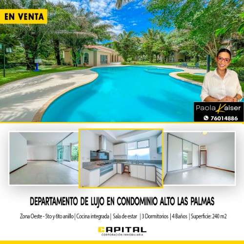 Departamento en venta zona oeste condominio alto las palmas 142316515