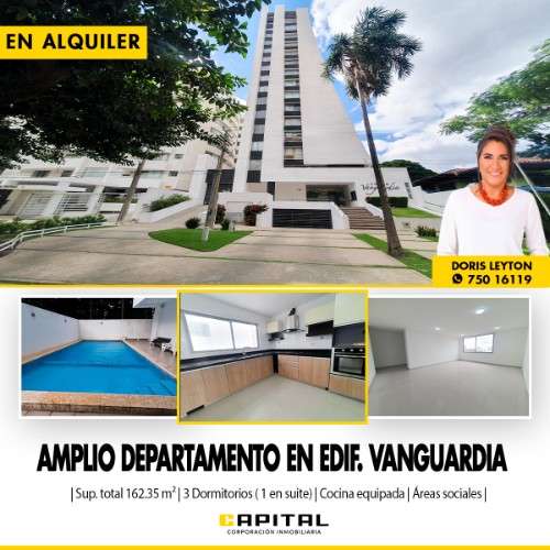 Edificio vanguardia – departamento de 4 dormitorios en alquiler sin muebles650076791