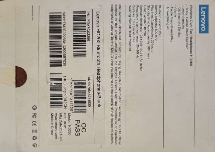 Vendo audífonos lenovo hd200109777694