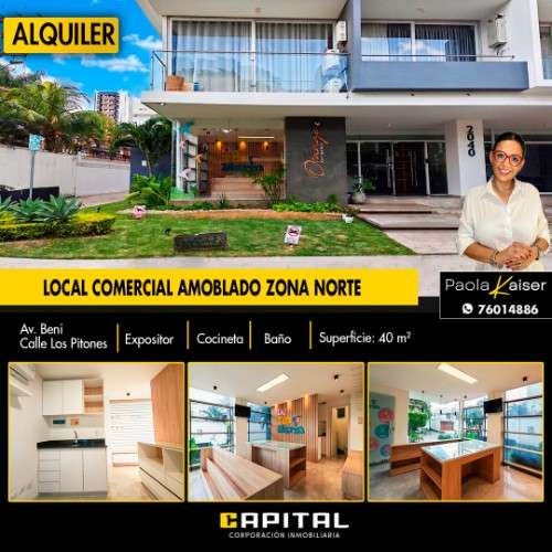 Local comercial amoblado en alquiler zona norte av beni1227488435