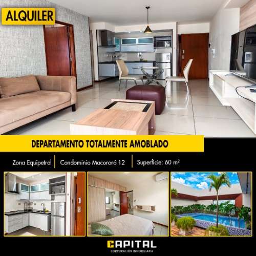 Departamento amoblado en alquiler en edificio macororo 122034877660