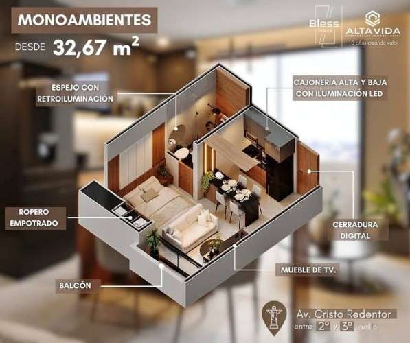 Departamentos en pre venta sobre avenida banzer439941653