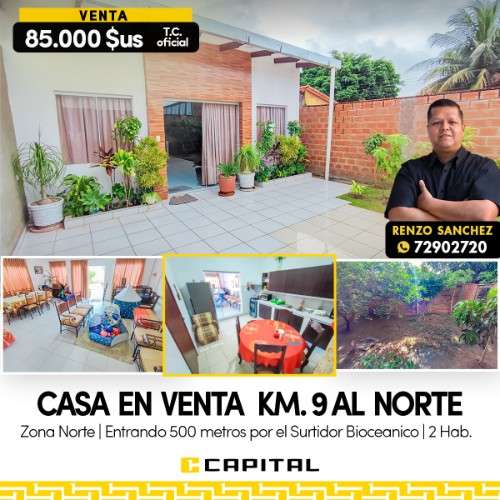 Casa en venta km 9 cerca a la avenida banzer942459036