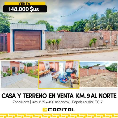 ? oportunidad única en zona norte! *casa + terreno en venta99657625