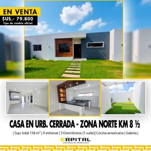 Casa en venta en condominio zona virgen de cotoca577115954