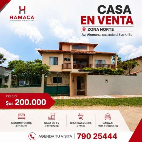 Casa en venta zona norte 739575776