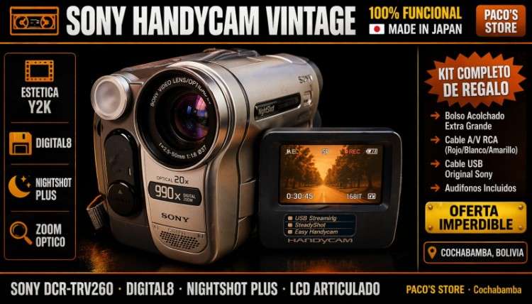 Cámara sony handycam digital8 [100% funcional] + estuche y cables ?✨963995581