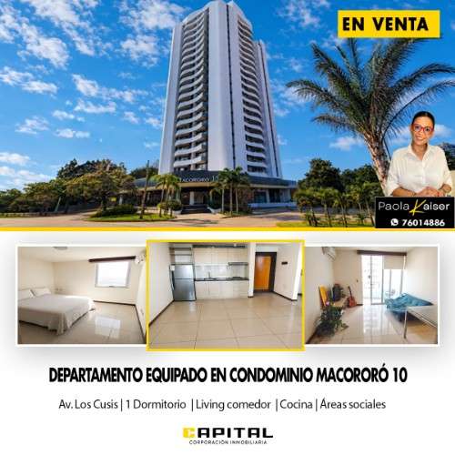 Departamento en venta zona norte condominio macororo 101362312487