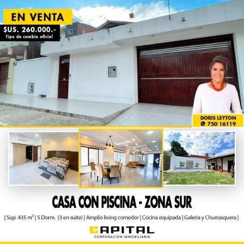 Amplia casa con piscina en venta zona santos dumont1338404117