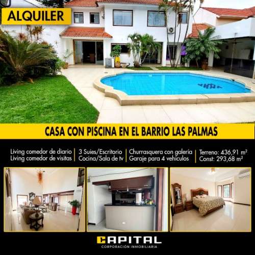 Casa en alquiler en condominio en barrio las palmas444545266