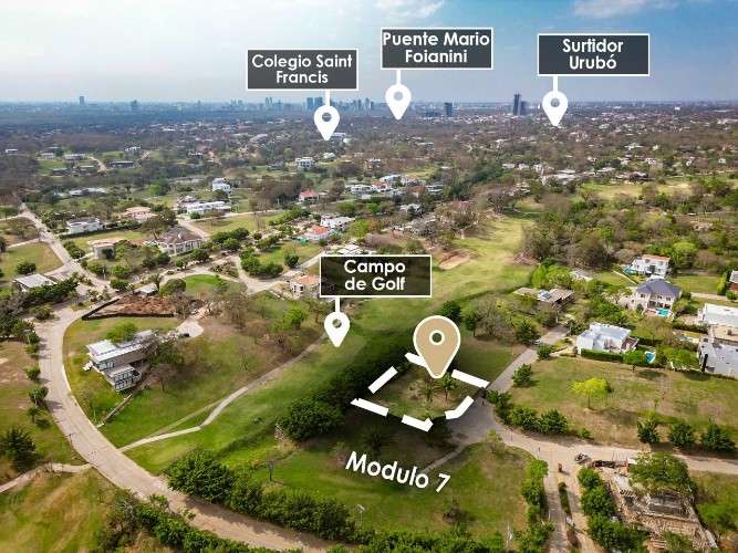 Urubó golf - terreno de 943 m2 en venta sobre hoyo 368963998