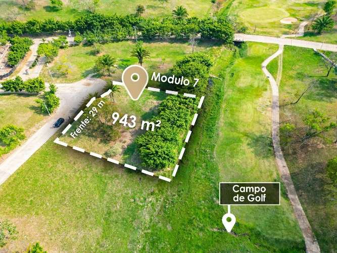 Urubó golf - terreno de 943 m2 en venta sobre hoyo 368963998